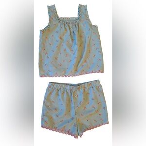 Tahari Floral 2-Piece Pajama Set 7/8 EUC